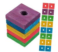 FRCOLOR Jouets en Bois pour Petits Oiseaux, Lot de 100 Copeaux Multicolores à Mâcher, Adaptés Aux Perruches Et Perroquets pour Activité Et Développement