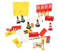 FRCOLOR Jouets Miniatures Route Panneaux Signalisation Barricades Éducatifs pour Garçon Fille Apprentissage Jeu Scolaire