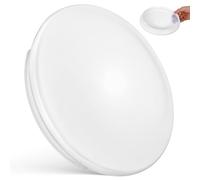 FRCOLOR -jour pour Ventilateur de Plafond Éclairage D'ambiance Installation Facile Globe Rond en Acrylique Blanc pour Chambre ou Salon Intérieur