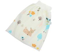 FRCOLOR Jupe de Formation Imperméable Coton pour Garçon Fille Lavable Respirante et Anti-fuite avec Boucle Cachée Ajustable pour Apprentissage Propreté