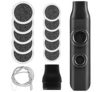 FRCOLOR Kazoo à Deux Trous Professionnel en ABS et Tritan avec Membrane de Remplacement et Cordon Instrument de Musique Portable pour Adultes et Garçon et Filles Présent de Fête Facile