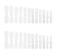 FRCOLOR Kit de 120 Capsules Doubles Transparentes pour Extensions D’Ongles en Plastique avec Repères Gradués Faux Ongles Incurvés pour Manucure Maison Facile et Professionnelle Ongles à