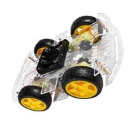 FRCOLOR Kit De Châssis Smart Auto 4 Roues pour Garçon Et Filles, Télécommande, Encodeur Vitesse Et, Robot Éducatif Programmable pour Apprentissage Et Loisirs Stem