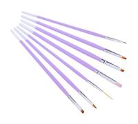 FRCOLOR Kit de Nail Art avec Pinceau Et Stylo 7 Pièces pour Vernis à en Gel Lignes Précises Peinture de Motifs pour Femme Convivial