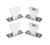 FRCOLOR Kit de Remplacement de Serrure pour Stores Romains, Blanc | Fer et Plastique Pom, Installation Facile, Contrôle D’intimité, pour Rails Standards et Tringles