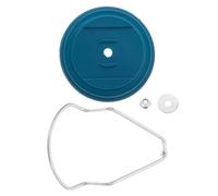 FRCOLOR Kit de Remplacement pour Tondeuse à Gazon Bleu Base en Pp et Acier, Ensemble de 4 Pièces Incluant Écrou, Vis et Couvercle pour Jardin