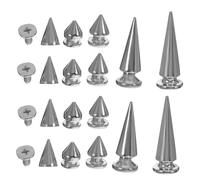 FRCOLOR Kit de Rivets Robuste pour Vêtements Punk Pointes Coniques et Clous à Vis pour Chaussures Accessoires DIY Cuir Variées Corrosion