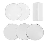 FRCOLOR Kit Optique Physique 6 Pièces Lentilles Convexes et Concaves en Verre Optique pour Expériences Scientifiques, Grossissement pour Télescope et Appareil Photo, Matériel Éducatif