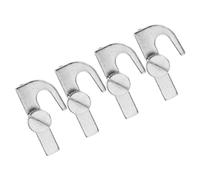 FRCOLOR Kit Suspendre 4pcs pour Tableau en Acier Inoxydable Argenté avec Crochet Robuste pour Organiser Pantalons et Cadres la Maison