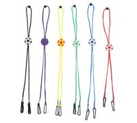 FRCOLOR Lanière pour Garçon et Filles Ajustable 6 Pièces Motifs Cartoon, Cordon Coupe-vent pour Chapeau, Maintien Sécurisé du Masque, pour École, Voyages et Activités en Plein Air