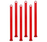 FRCOLOR Lève-couvercle Magnétique pour Bocaux de Conserve 6 Pièces, Plastique Rouge, Accessoires la Cuisine Anti-soulèvement, pour Préparation Alimentaire et Rangement