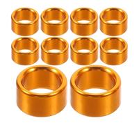 FRCOLOR Lot de 10 Anneaux de Patte en Aluminium pour Pigeon, Bagues D’Identification Sanitaire 8 Mm Intérieur X 6 Mm Hauteur, Couleur Dorée, Adaptés pour Pigeons Voyageurs