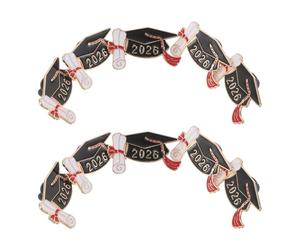 FRCOLOR Lot de 10 Broches de Diplômé 2026 en Alliage pour Chapeau de Remise de Diplômes Épinglettes Décoratives pour Vêtements et Paquet Accessoires Souvenirs Fête de Fin d'Études