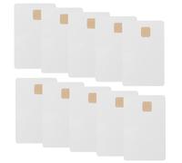FRCOLOR Lot de 10 Cartes Blanches à At24C02 2K Mémoire Cartes PVC Format Crédit pour Système de d'Accès Compatibles Parkings Intelligents Usage Industriel et Commercial
