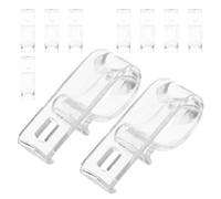 FRCOLOR Lot de 10 Crochets Guide-Cordon en Pom pour Stores Enrouleurs, Support de Cordon Robuste à Chaînette à Perles, Fixation Vis et Bouchons, Clips de Sécurité pour Rideaux,