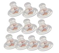 FRCOLOR Lot De 10 D'Oreilles Transparents En Silicone En Gel Rose
