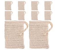 FRCOLOR Lot de 10 Filets Moussants pour Savonnette 14x9 Cm en Filet Polyester, Pochettes Exfoliantes et Porte-savonnette à Suspendre, Outil de Mousse Doux pour Visage, Séchage Rapide,