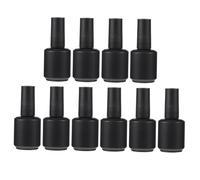 FRCOLOR Lot De 10 Flacons Vides En Verre 15 Ml Pour Vernis à Ongles Pinceau Étanches, Petite Taille Portable, Adaptés Aux Voyages Et Usage Professionnel