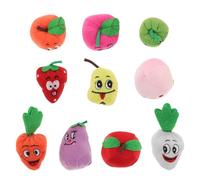FRCOLOR Lot De 10 Marionnettes à Doigts De Fruits Pour Garçon Et Filles, Taille Petite, En Tissu Et Coton, Légères Et Portables, Jouets Éducatifs Pour Tout-petits, Activités De Lecture Et Storytelling