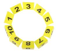 FRCOLOR Lot de 10 Marqueurs de Preuves en Acrylique Jaune pour Jeux D'enquête et Fêtes Halloween, Panneaux Numérotés de Scène de Crime, Décorations Table Ludiques pour Soirée à Thème