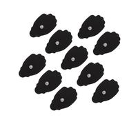 FRCOLOR Lot de 10 Patchs Électrodes Adhésives en Silicone Blanc, Coussins Professionnels pour Électrostimulation, Compatibles Unités de Physiothérapie, Accessoires Portables pour Soin