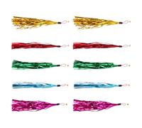 FRCOLOR Lot de 10 Recharges pour Chat à Pompon avec Clochette Papier Sonore Coloré Aléatoire Accessoires D’intérieur pour Chat Remplacement Taquin Interactif Couleur Couleur Aléatoire