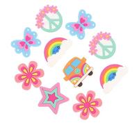 FRCOLOR Lot De 10 Trombones Hippie Vintage En Métal Robuste, Clips De Fichiers Multi-usages Pour Bureau Et École, Marque-pages Colorés Petits Et Solide