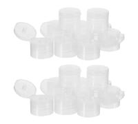 FRCOLOR Lot de 100 Bouchons à Clapet en Plastique PP Transparent 28 MM pour Flacons de Lotion Capsules de Rechange Légères et Résistantes Compatibles Shampooing et Crème Hydratante