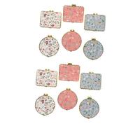 FRCOLOR Lot de 12 Mini miroirs de Maquillage Vanity Mirror Miroir de Maquillage Miroir de Poche Petit Miroir Compact pour Le à Main Pliage Miroir de Voyage Verre