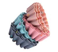 FRCOLOR Lot de 12 Moules à Gâteaux en Silicone Forme Fleur, Résistance Haute Température 220°c, Flexibilité Forte, Adaptés Four et Cuiseur Vapeur Couleur Aléatoire