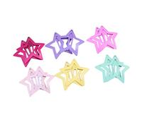 FRCOLOR Lot de 12 Pinces à Cheveux Étoile Accessoires pour Bébé Filles Épingles à Cheveux en Variées Design Antidérapant pour Garçon et Filles et Tout-Petits