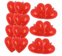 FRCOLOR Lot de 14 Boules Décoratives en Plastique Transparentes de Cœur à Remplir 65X63X37Mm Décoration Suspendue DIY pour Saint-Valentin Fête et Mariage D’Éveil et Activité Créative