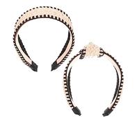 FRCOLOR Lot De 2 Bandeaux Noués Pour Femmes Épais Et Tissés Tendance Pour Cheveux Bouclés Élégants 2 Pièces X 2