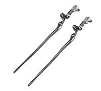 FRCOLOR Lot de 2 barrettes à cheveux géométriques en métal pour épingle à cheveux poisson chinois Baguettes chinoises pour cheveux Fourchette à cheveux Métal Droit Modélisation Alliage de zinc Fraise