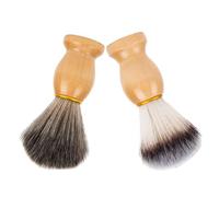 FRCOLOR Lot De 2 Blaireaux De Rasage Homme Fibres Douces en Nylon, Brosse De Barbier Professionnelle, Moussant, Entretien Barbe pour Usage Domestique Et Salon, Soins Visage Masculin