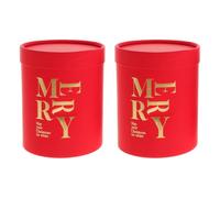 FRCOLOR Lot de 2 boîtes cadeaux rondes de Noël, boîtes cadeaux pour | Boîtes à dragées gigognes pour compositions , anniversaires, mariages, fêtes chrétiennes, anniversaires de mariage