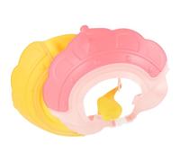 FRCOLOR Lot de 2 Bonnets de Bain pour Bébé en Silicone, Protection Yeux et Oreilles, pour Lavage des Cheveux des Tout-Petits, Design Couronne