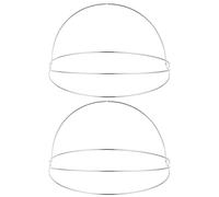 FRCOLOR Lot De 2 Cadres De Couronne Tête Serrage-tête Diy 4 Couches Blanc Électrophorèse Accessoire Coiffure Femmes Cérémonie Artisanat