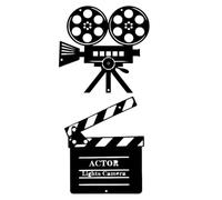 FRCOLOR Lot de 2 clapboards de cinéma, décoration murale pour projecteur