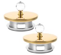 FRCOLOR Lot de 2 Couvercles Remplaçables en Plastique et Acier Inoxydable pour Pichet à Eau en Verre, Fonction Filtrante, Cuisine et Théière