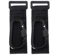 FRCOLOR Lot de 2 Crochets Renforcés Noirs Antidérapants pour Poussette Moto et Support Jusqu'à 30 Kg Adaptés pour Porte-Paquet de Change et Fauteuil Roulant