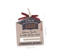 FRCOLOR Lot de 2 Décorations en Bois à Suspendre 2026, Pendentifs Souvenir pour Remise de Diplôme, Panneau Décoratif Léger 16,5 X 15 Cm, Présent Fin D’année Scolaire pour Élèves