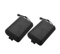 FRCOLOR Lot de 2 Étuis à Flèches Noirs en PE, Boîte en Plastique avec Couvercle, Protection Portable pour Pointes de Flèches, pour Entraînement et Compétition