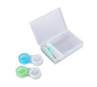 FRCOLOR Lot De 2 Étuis À Lentilles avec Bocal De Rangement Outils De Port Boîtes Doubles pour Lentilles Boîtes Doubles Vertes Recommandé par Les Ophtalmologistes