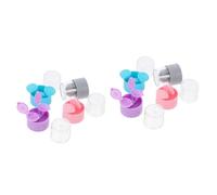FRCOLOR Lot De 2 Étuis De Nettoyage pour Lentilles Cosmétiques Kit De Nettoyage Compact pour Lentilles Boîte À Lentilles Facile À Utiliser pour Les Voyages 4 Pièces X 2