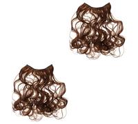 FRCOLOR Lot De 2 Extensions De Cheveux Ondulés Et Bouclés Postiches À Clipser Volume Naturel Pour Femmes