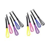 FRCOLOR Lot de 2 Fouets Mélangeurs pour Coiffeur Outil de pour Salon Matière Plastique Couleur Aléatoire Manche de 18 4 Cm Longueur Totale : 5 Pièces X 2