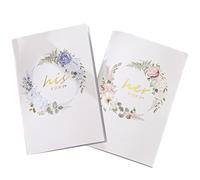 FRCOLOR Lot de 2 Livres de Vœux de Mariage pour Mariés, Carnet de Vœux en Papier Résistant, Format Standard, pour Écriture de Serments, Décor de Table et Souvenir de Cérémonie