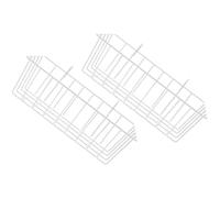 FRCOLOR Lot de 2 Mangeoires pour Lapins en Fer Blanc Résistantes à l'usure, Distributeurs de Foin Pratiques pour Cage, Support Solide pour Alimentation Lapin Nain et Petits Animaux,