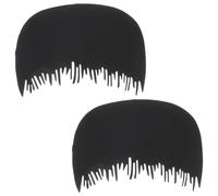 FRCOLOR Lot de 2 peignes en fibres de buliding pour cheveux - Carte d'amélioration de la ligne des cheveux - Guide de mise en forme de barbe - Outils de mise en forme de moustache - Pochoir pour coupe